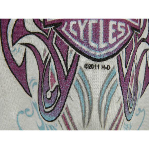 Lot of 2 Harley Davidson Shirts Women's Short Short Sleeve Motorcycle Size L - Picture 8 of 11